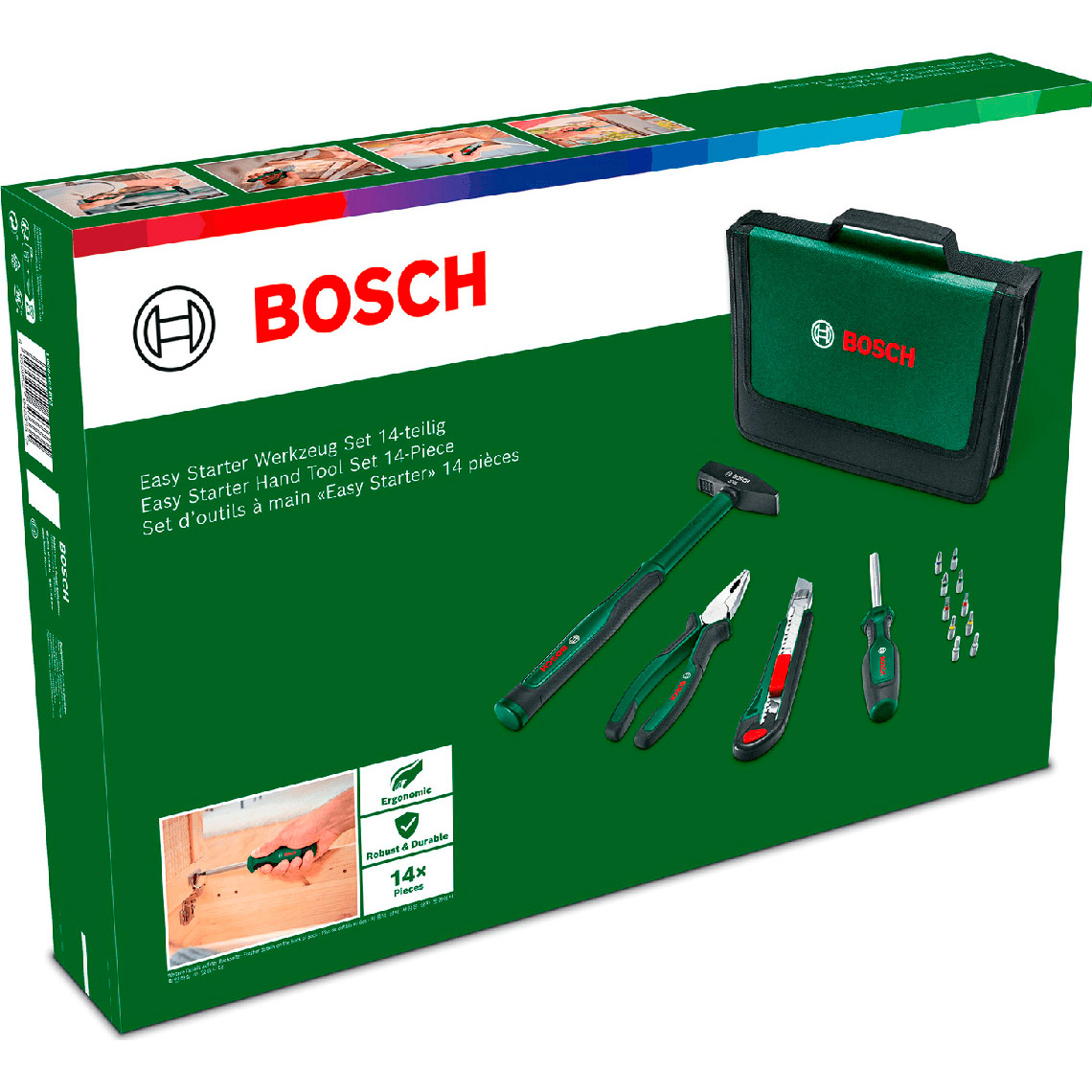 Набір інструментів BOSCH Easy Starter Hand Tool Set 14-Piece 14пр (1.600.A02.BY3)