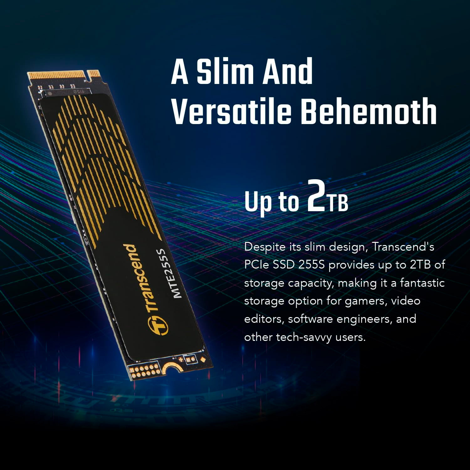 SSD диск TRANSCEND MTE255S w/graphene heatsink 2TB M.2 NVMe (TS2TMTE255S)