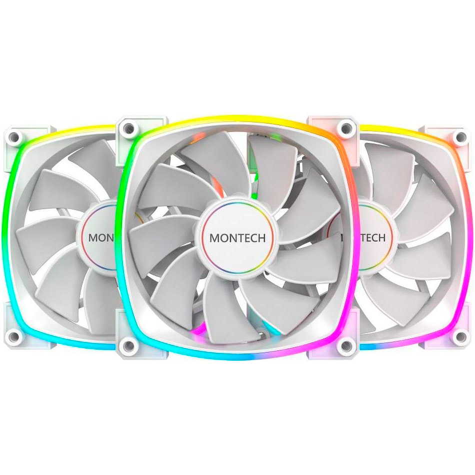Комплект вентиляторов MONTECH RX120 PWM White 3-Pack