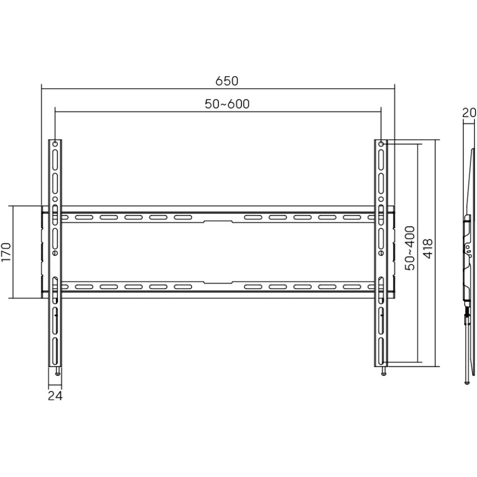 Кріплення настінне для ТВ AGN AGN80-460F 37"-80" Black