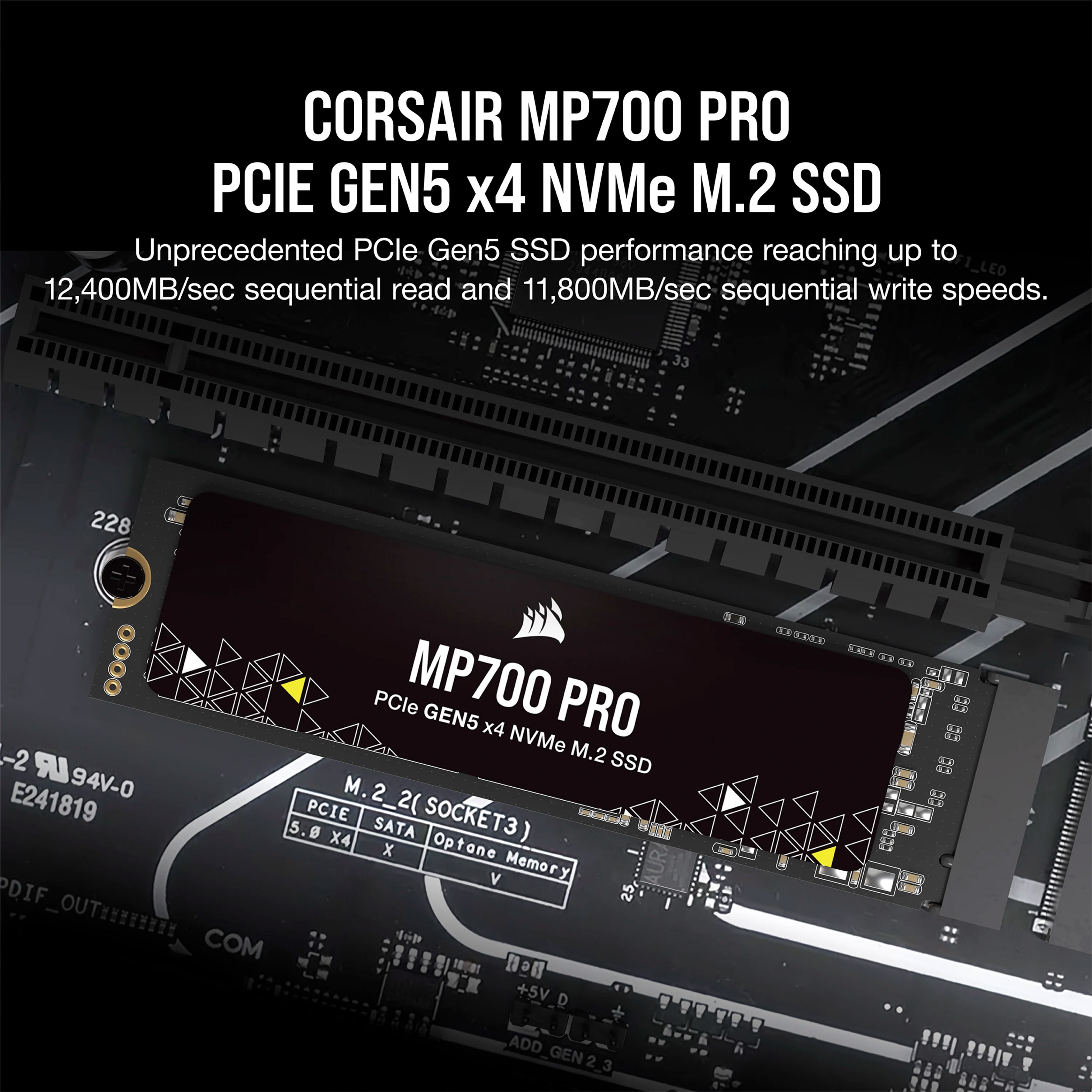 SSD диск CORSAIR MP700 Pro 4TB M.2 NVMe (CSSD-F4000GBMP700PNH)