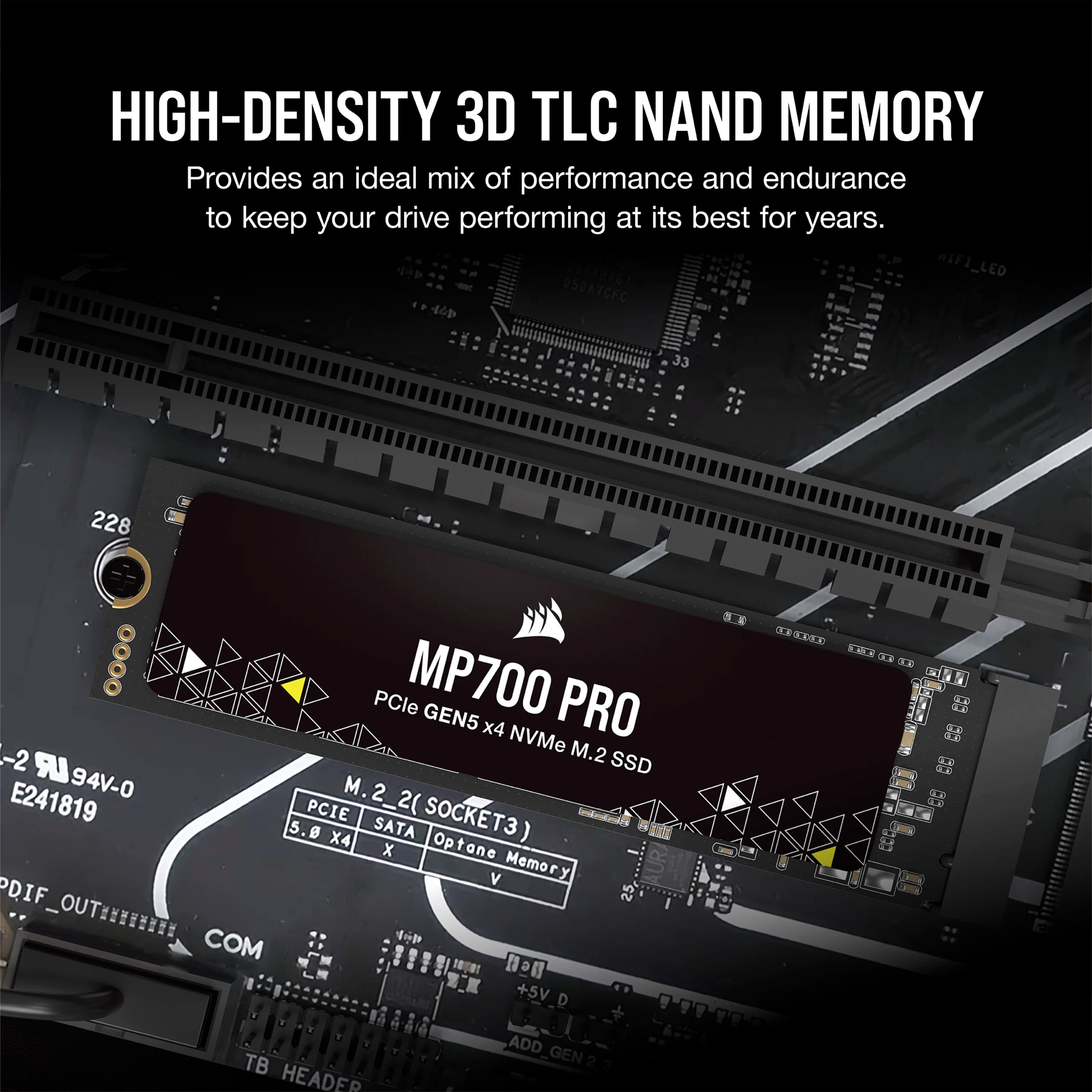 SSD диск CORSAIR MP700 Pro 4TB M.2 NVMe (CSSD-F4000GBMP700PNH)