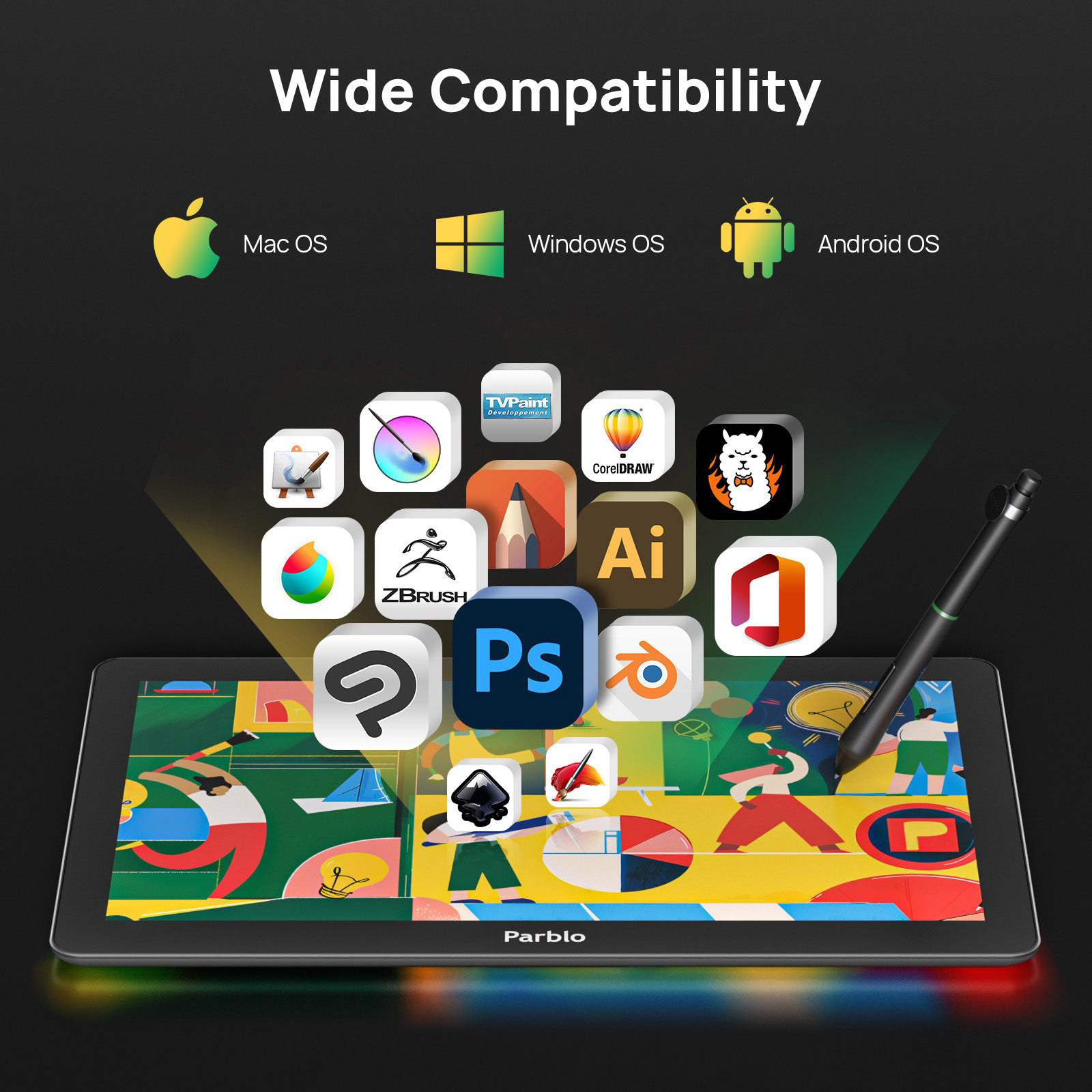 Графический дисплей PARBLO Coast 16 Pro Gen. 2