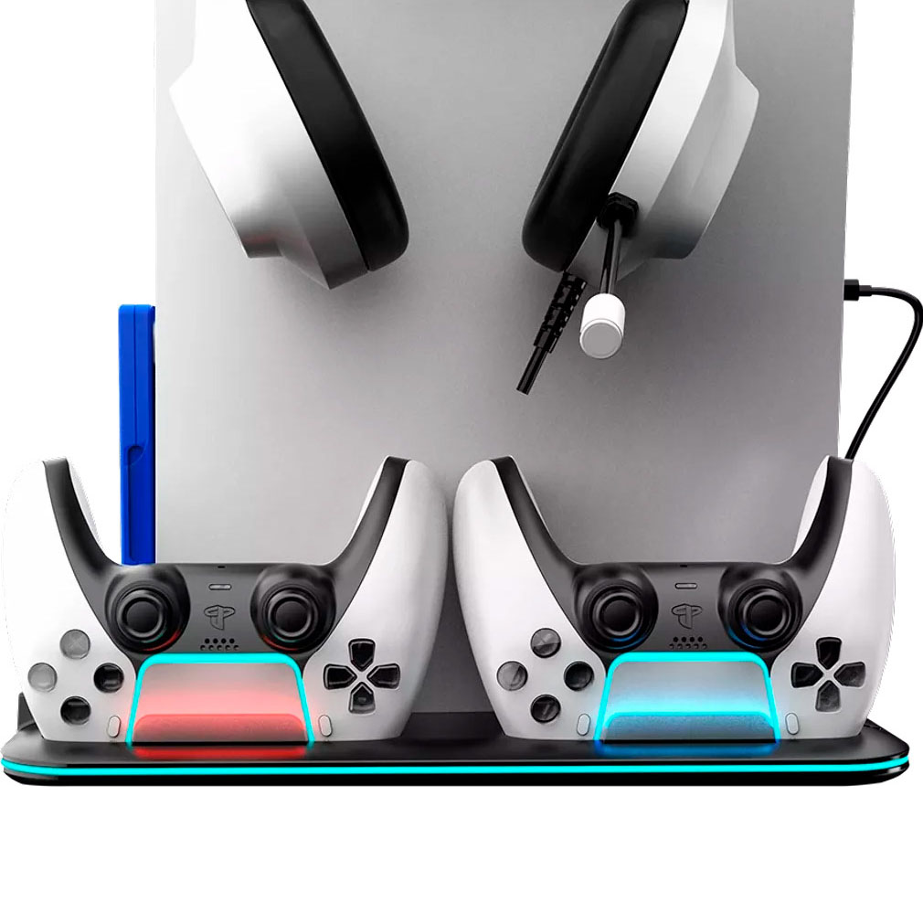 Зарядная станция CANYON CS-51 RGB PS5 Slim/DE Charge Black для PS5 Slim (CND-CSPS5B-1)