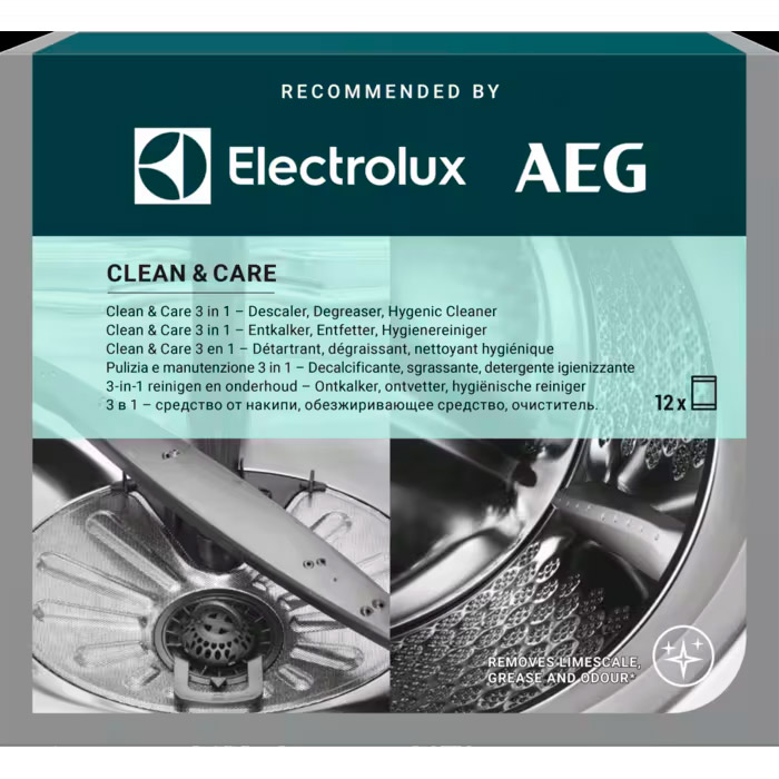 Средство для удаления накипи в стиральных и посудомоечных машинах ELECTROLUX Clean & Care 3-in-1 M2GCP121 12шт (902986547)