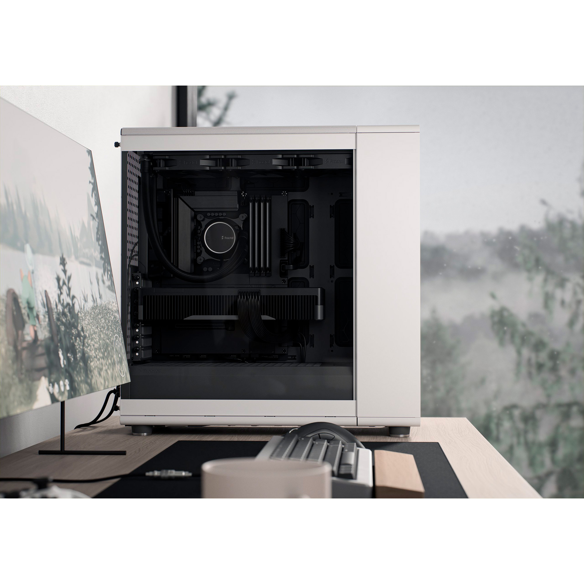 Корпус FRACTAL DESIGN North XL RC TG Clear Chalk White (FD-C-NOR1X-06)