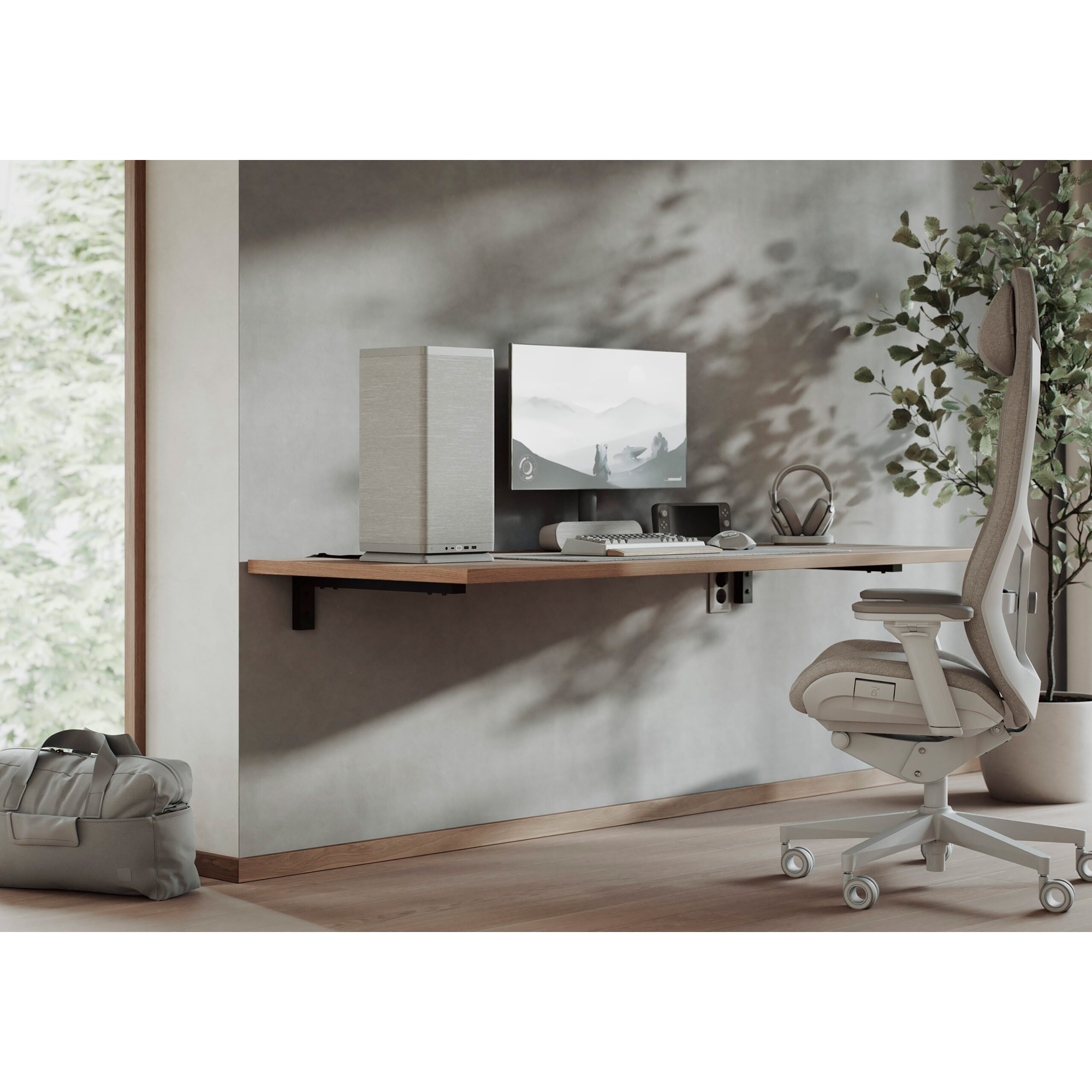 Корпус FRACTAL DESIGN Mood Light Gray (FD-C-MOD1N-01)