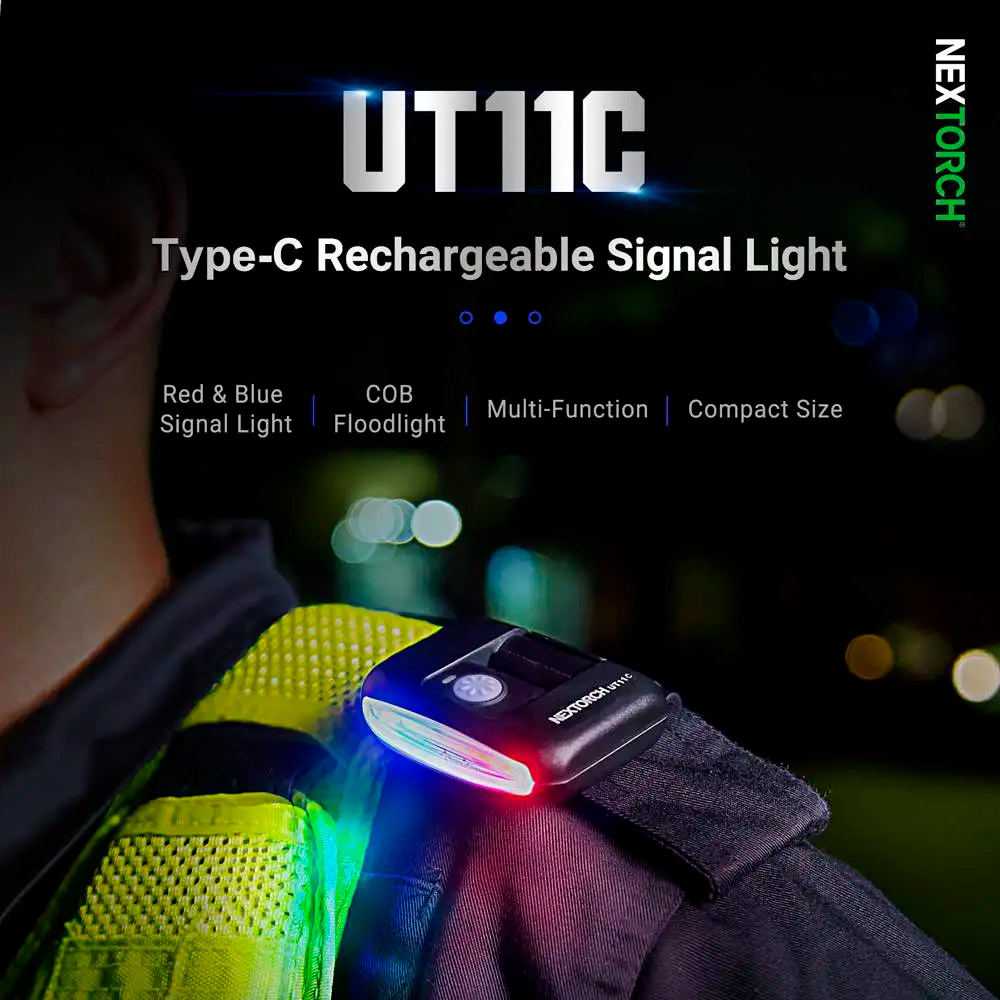 Ліхтар мультифункціональний NEXTORCH UT11C Type-C Rechargeable Signal Light