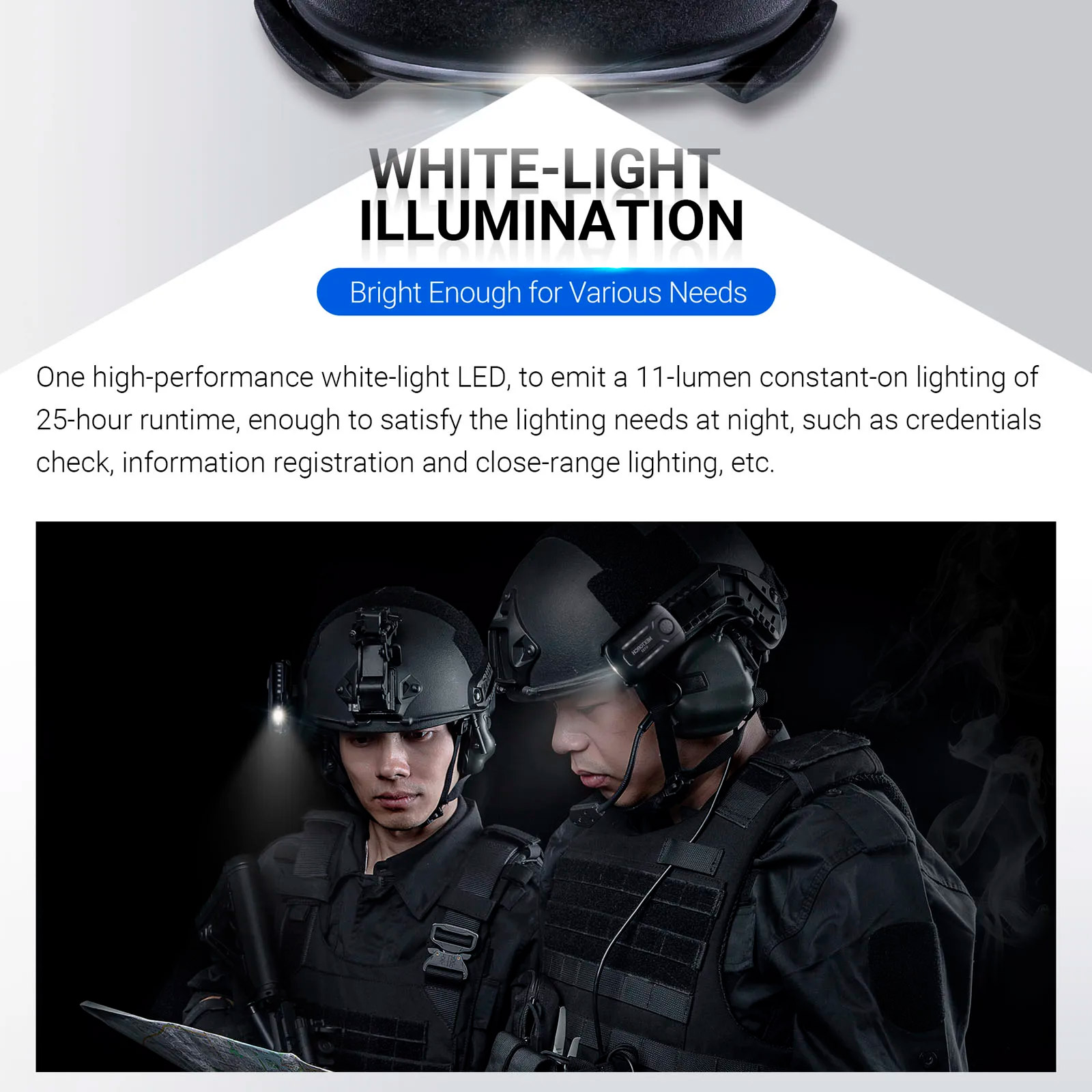 Ліхтар тактичний на шолом NEXTORCH UT22 Multi-Function Rechargeable Warning Light