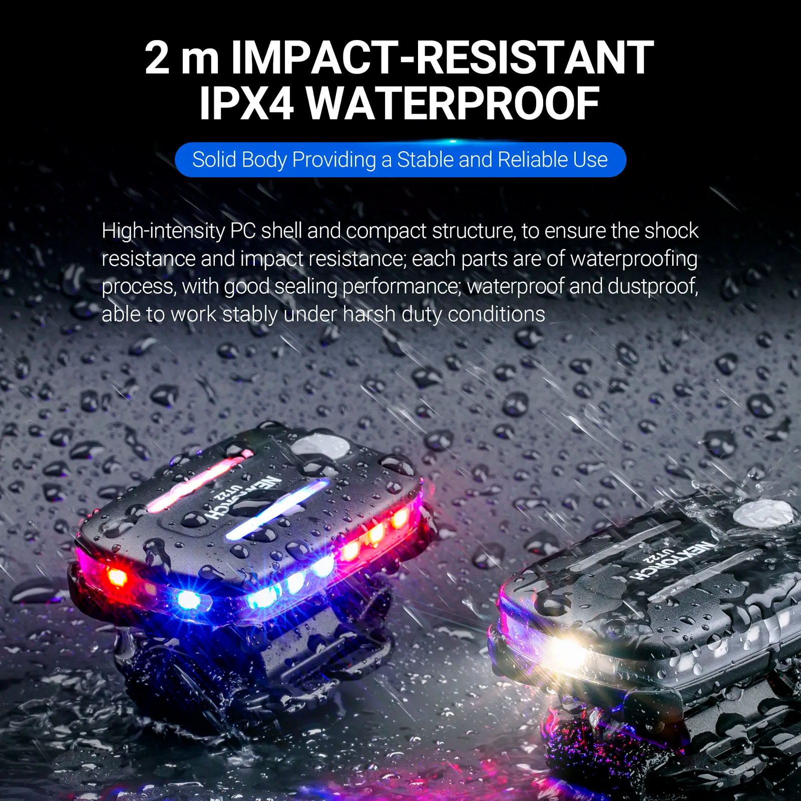 Ліхтар тактичний на шолом NEXTORCH UT22 Multi-Function Rechargeable Warning Light