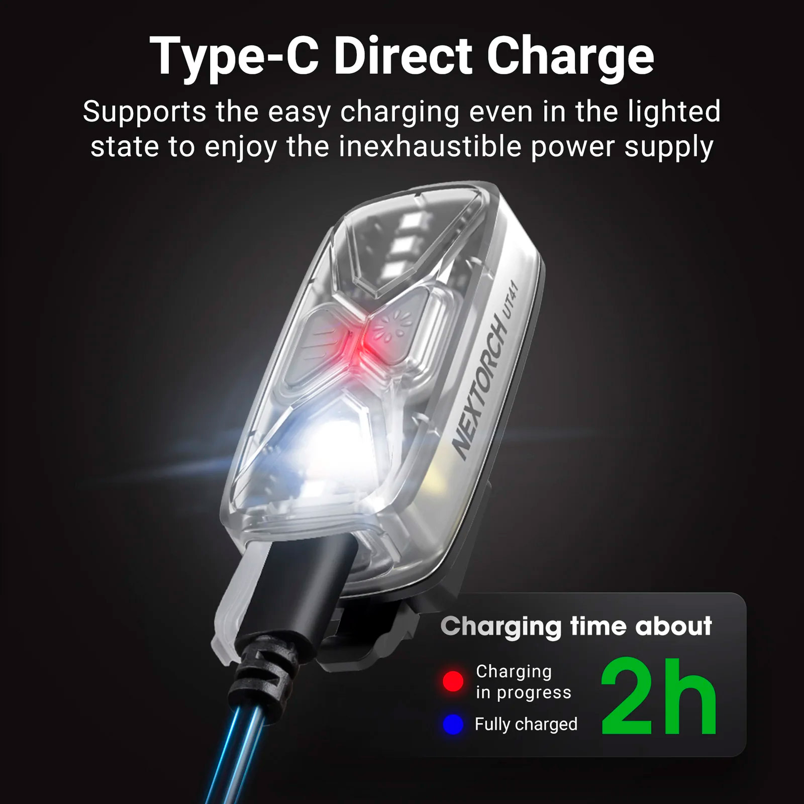 Фонарь тактический на шлем NEXTORCH UT41 Multi-Function Rechargeable Signal Light