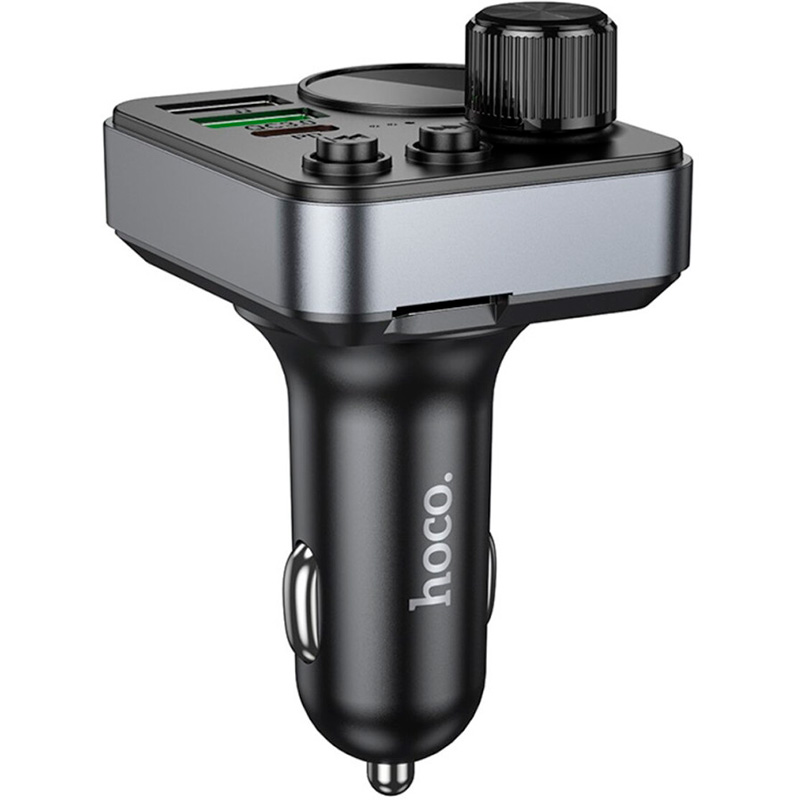 FM-трансмітер HOCO E86 Alegria PD30W+QC3.0 Car Charger with FM Transmitter Black
