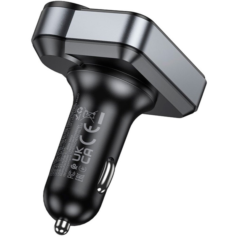 FM-трансмітер HOCO E86 Alegria PD30W+QC3.0 Car Charger with FM Transmitter Black