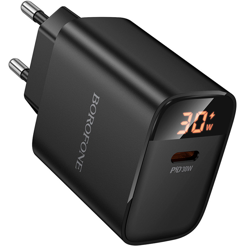 Зарядний пристрій BOROFONE BA97A Ilustre 1xUSB-C, PD30W, QC3.0 Black