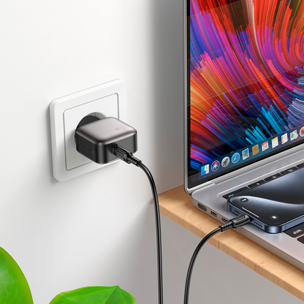 Зарядний пристрій BOROFONE BAS53A Absolute 1xUSB-C, PD20W, QC3.0 Black