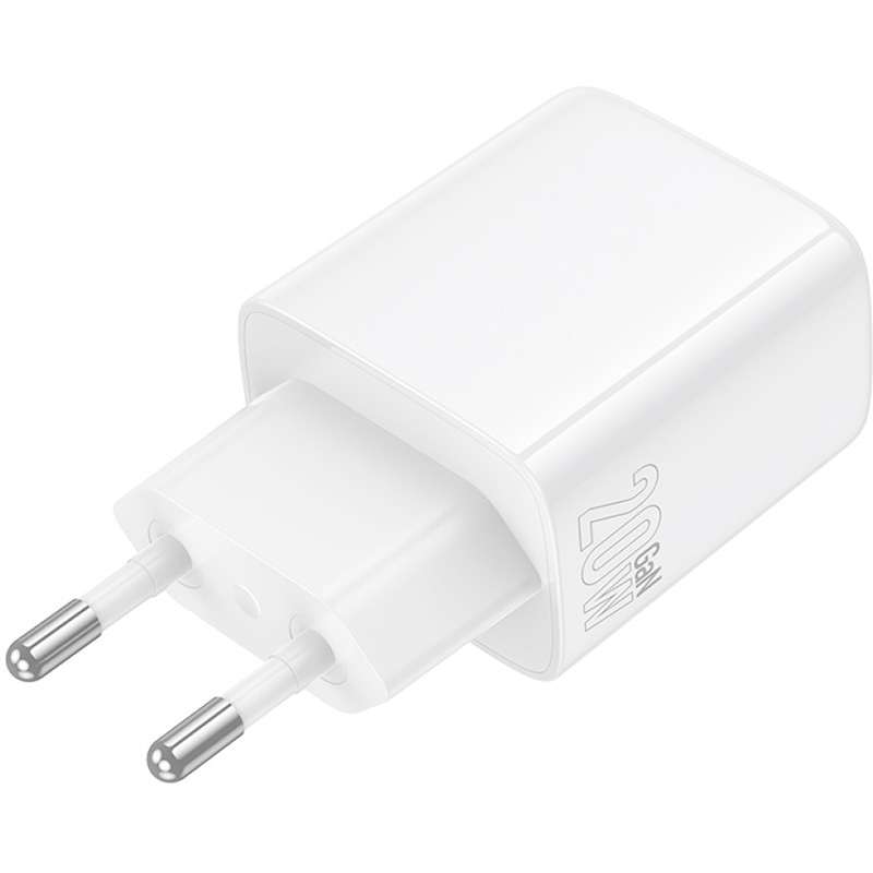 Зарядний пристрій BOROFONE BN27 Fuente GaN 1xUSB-C, 1xUSB-A, PD20W, QC3.0 White