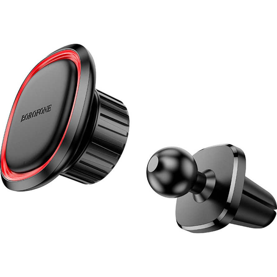 Автотримач для смартфона BOROFONE BH124 Roman Magnetic Car Holder Air Outlet Black/Red