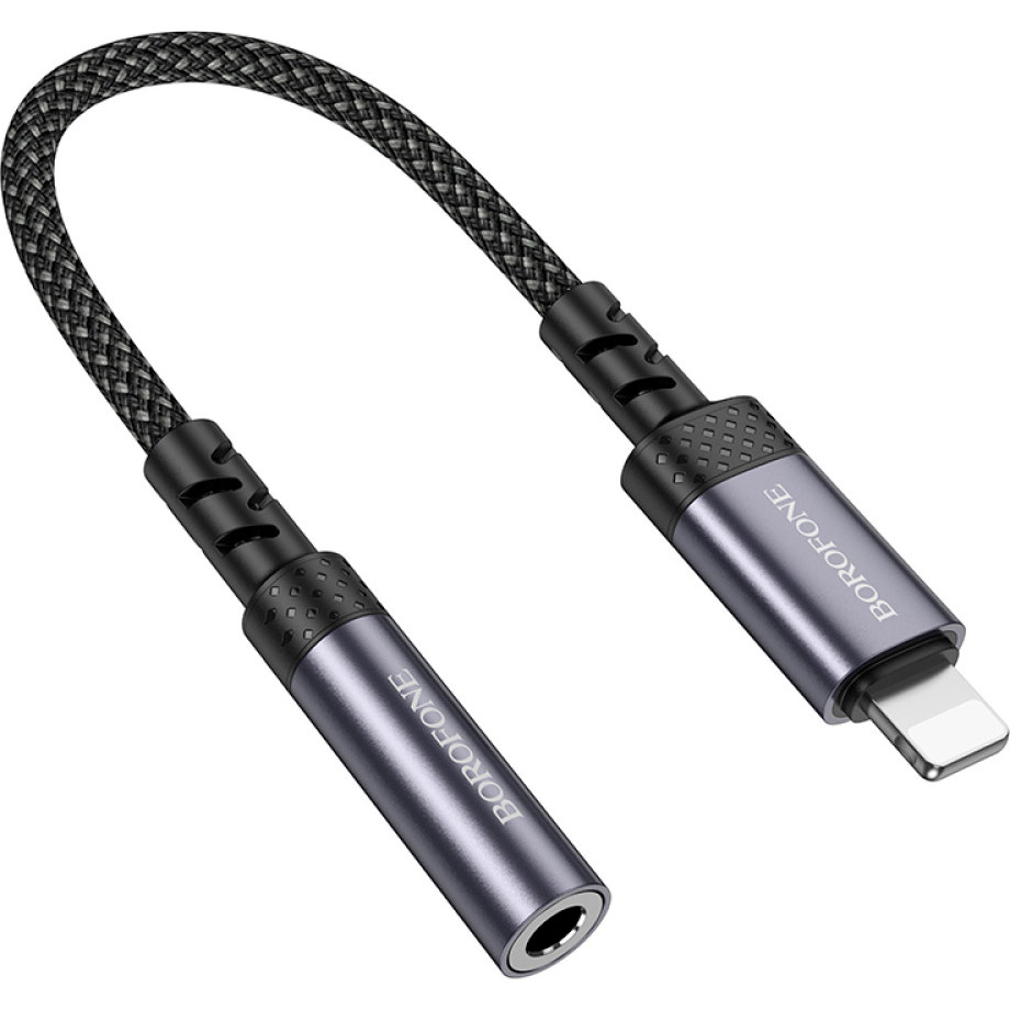 Адаптер BOROFONE BV24 Graceful Digital Audio Adapter Cable Lightning - AUX Gray