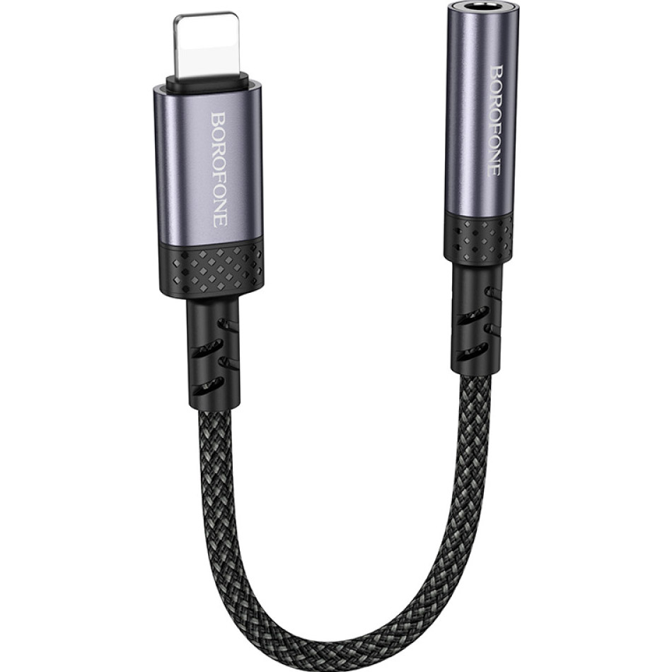 Адаптер BOROFONE BV24 Graceful Digital Audio Adapter Cable Lightning - AUX Gray