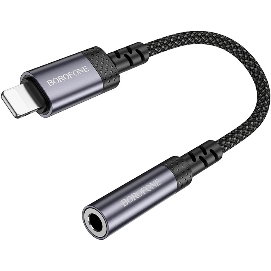 Адаптер BOROFONE BV24 Graceful Digital Audio Adapter Cable Lightning - AUX Gray