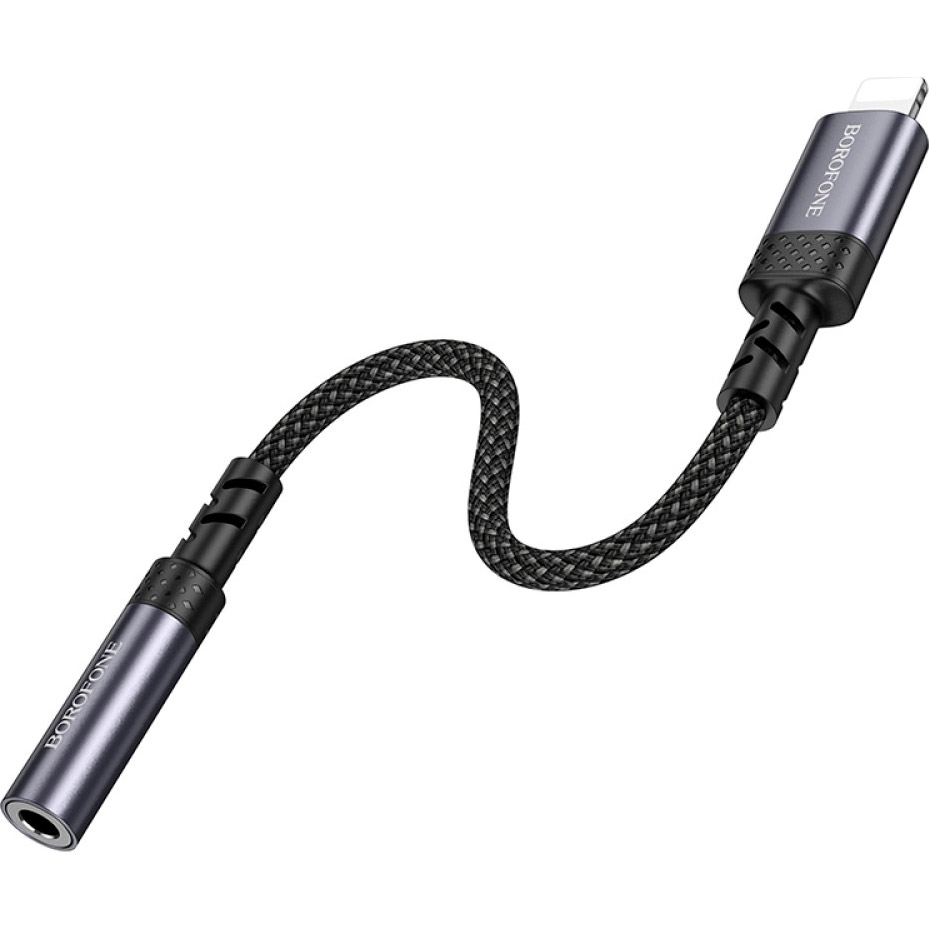 Адаптер BOROFONE BV24 Graceful Digital Audio Adapter Cable Lightning - AUX Gray