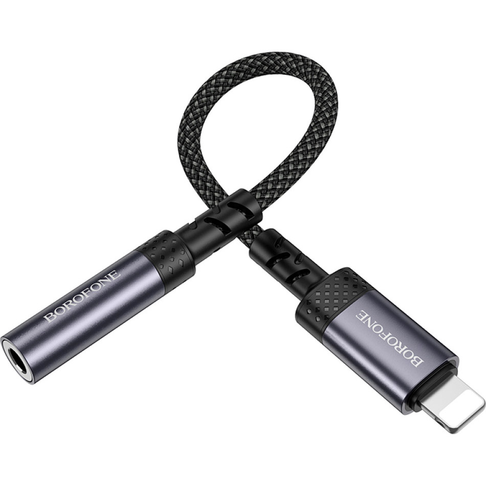 Адаптер BOROFONE BV24 Graceful Digital Audio Adapter Cable Lightning - AUX Gray