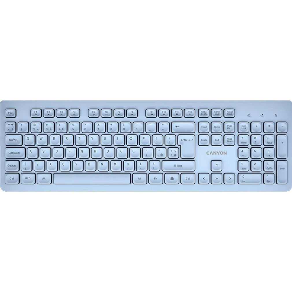 Клавіатура бездротова CANYON HKB-W01 Blue (CNS-HKBW01BL)