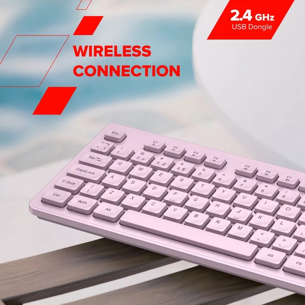 Клавиатура беспроводная CANYON HKB-W01 Pink (CNS-HKBW01P)