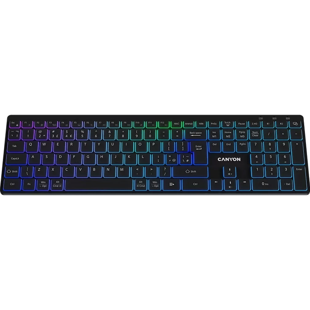 Клавіатура бездротова CANYON HKB-W11 Black (CNS-HBTK11B)