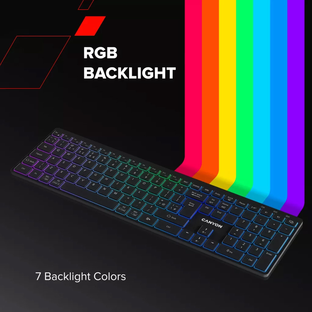 Клавіатура бездротова CANYON HKB-W11 Black (CNS-HBTK11B)