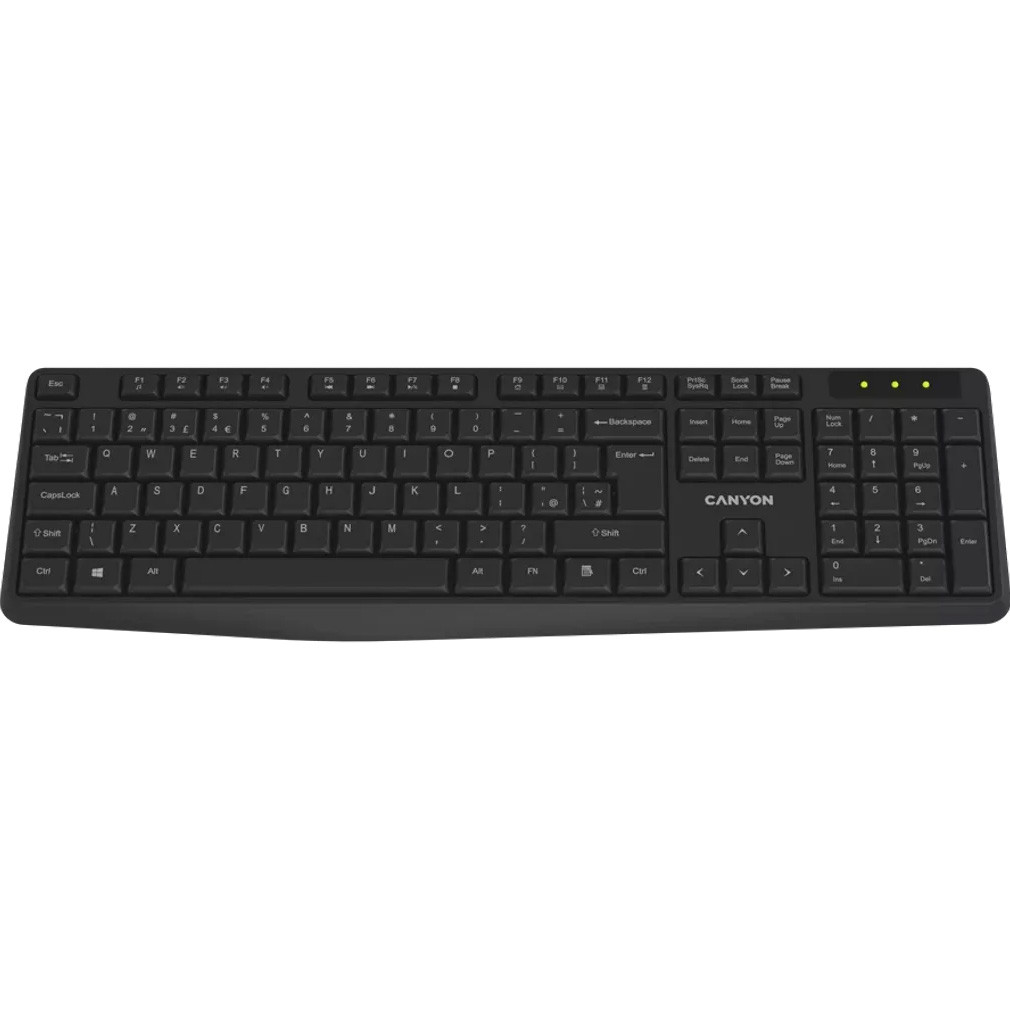 Клавіатура бездротова CANYON KB-W01 Black (CNE-CKEYW01)