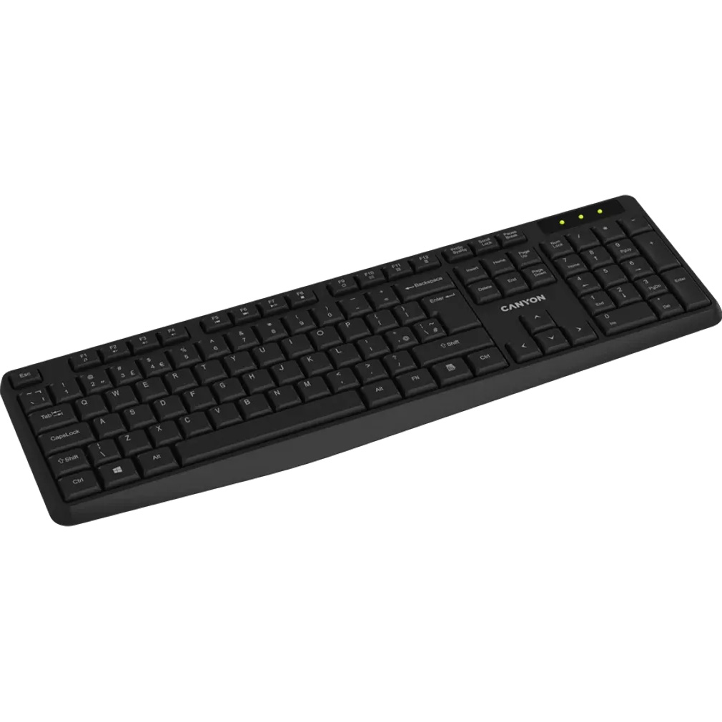 Клавіатура бездротова CANYON KB-W01 Black (CNE-CKEYW01)