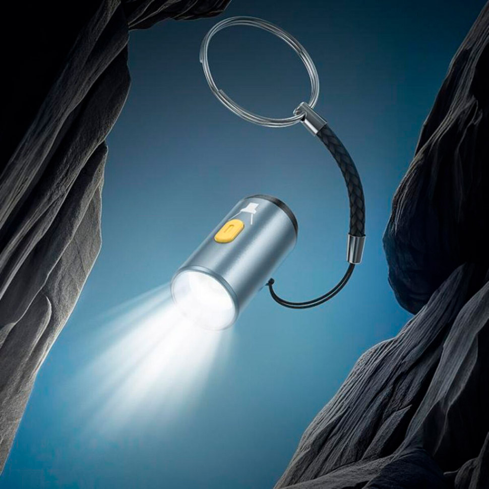 Фонарь-брелок HOCO UA38A Type-C to LED Light Gray
