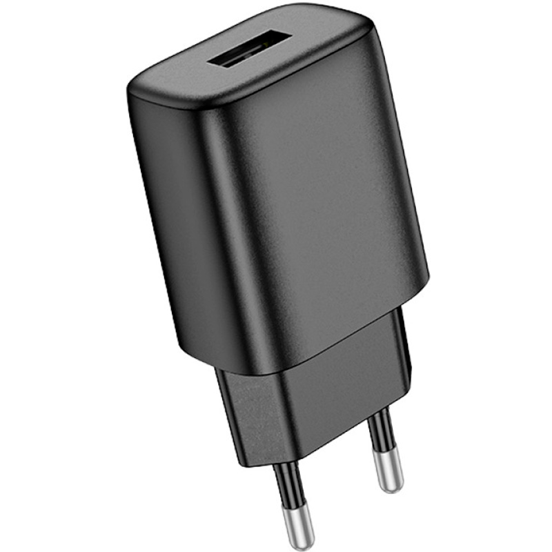 Зарядний пристрій HOCO C134A Solid 1xUSB-A, 12W Black (6942007621298)