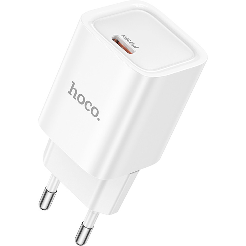 Зарядний пристрій HOCO C148A Charm 1xUSB-C, PD30W, QC3.0 White (6942007630306)