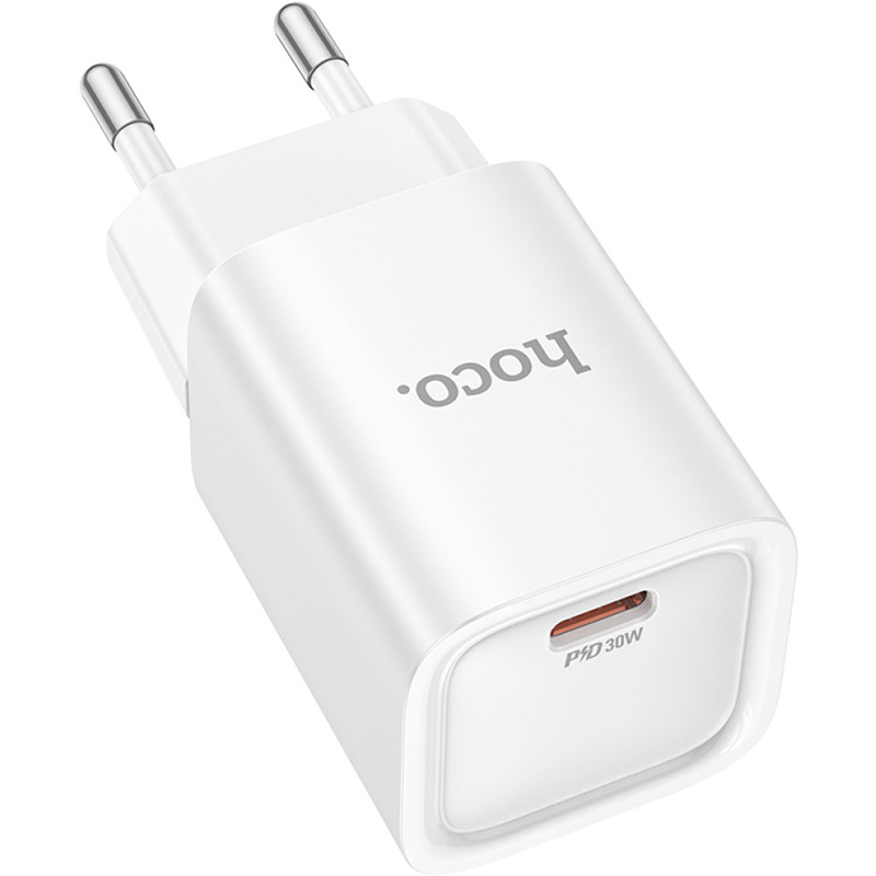 Зарядний пристрій HOCO C148A Charm 1xUSB-C, PD30W, QC3.0 White (6942007630306)