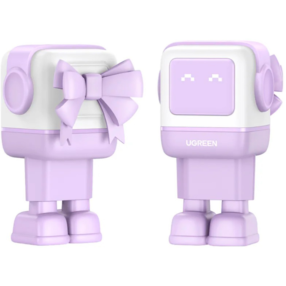 Зарядний пристрій UGREEN CD361 Nexode RG 65W 2xUSB-C, 1xUSB-A, Robot GaN Fast Charger Purple (35291)