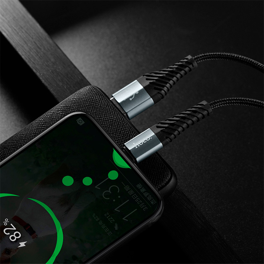 Кабель HOCO X38 Cool USB-A to Type-C 1м Black