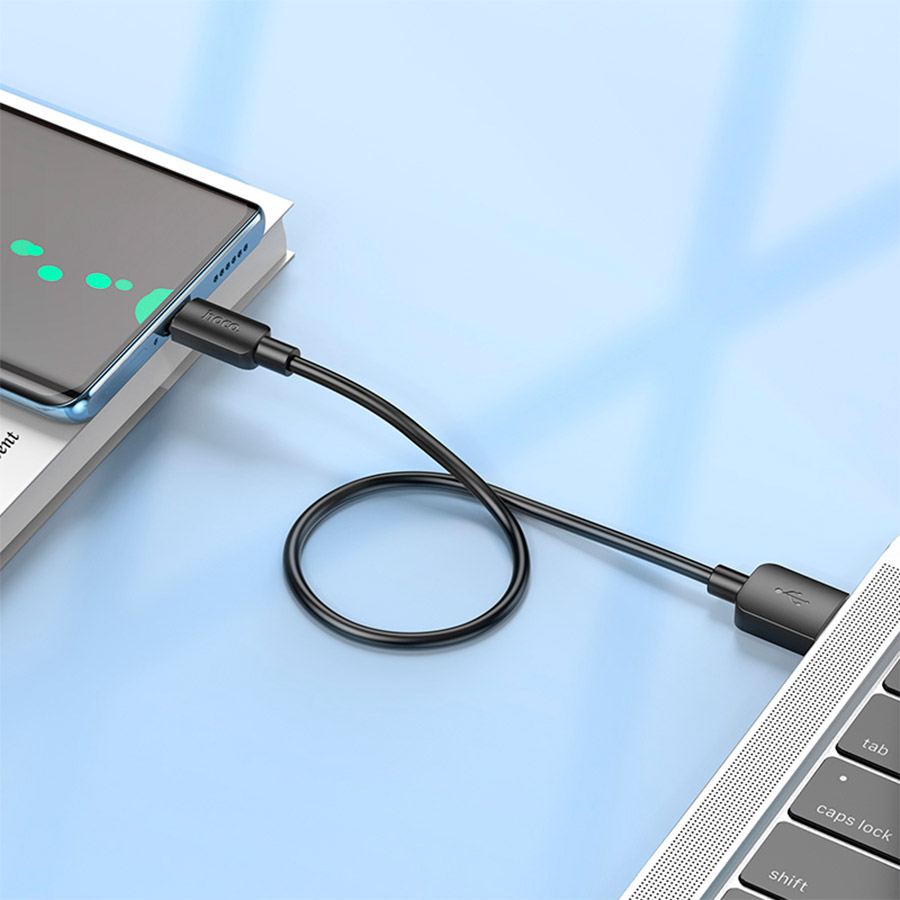 Кабель HOCO X96 Hyper USB-A to Type-C 27W 0.25м Black