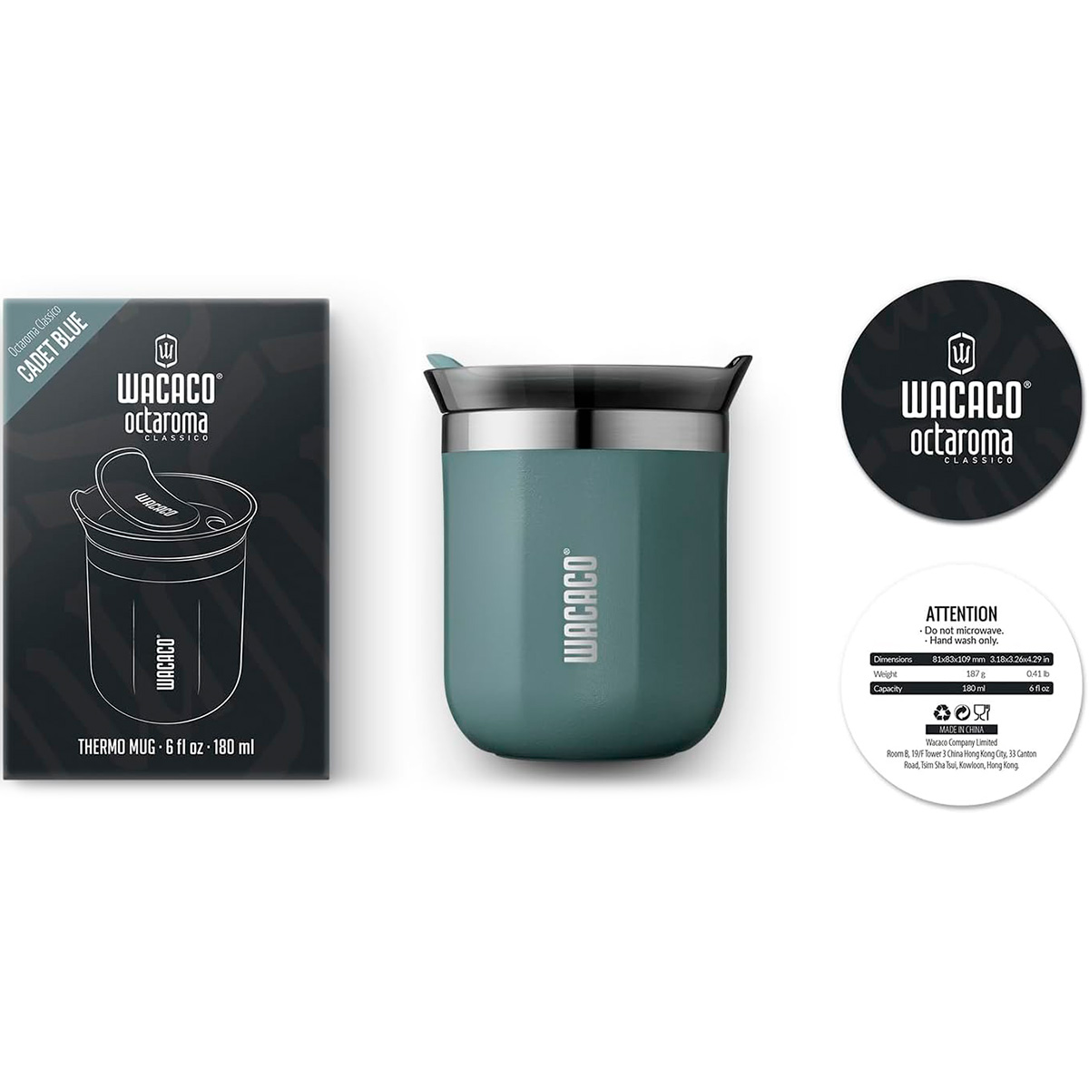 Термокружка WACACO Octaroma Classico 0.18л Cadet Blue