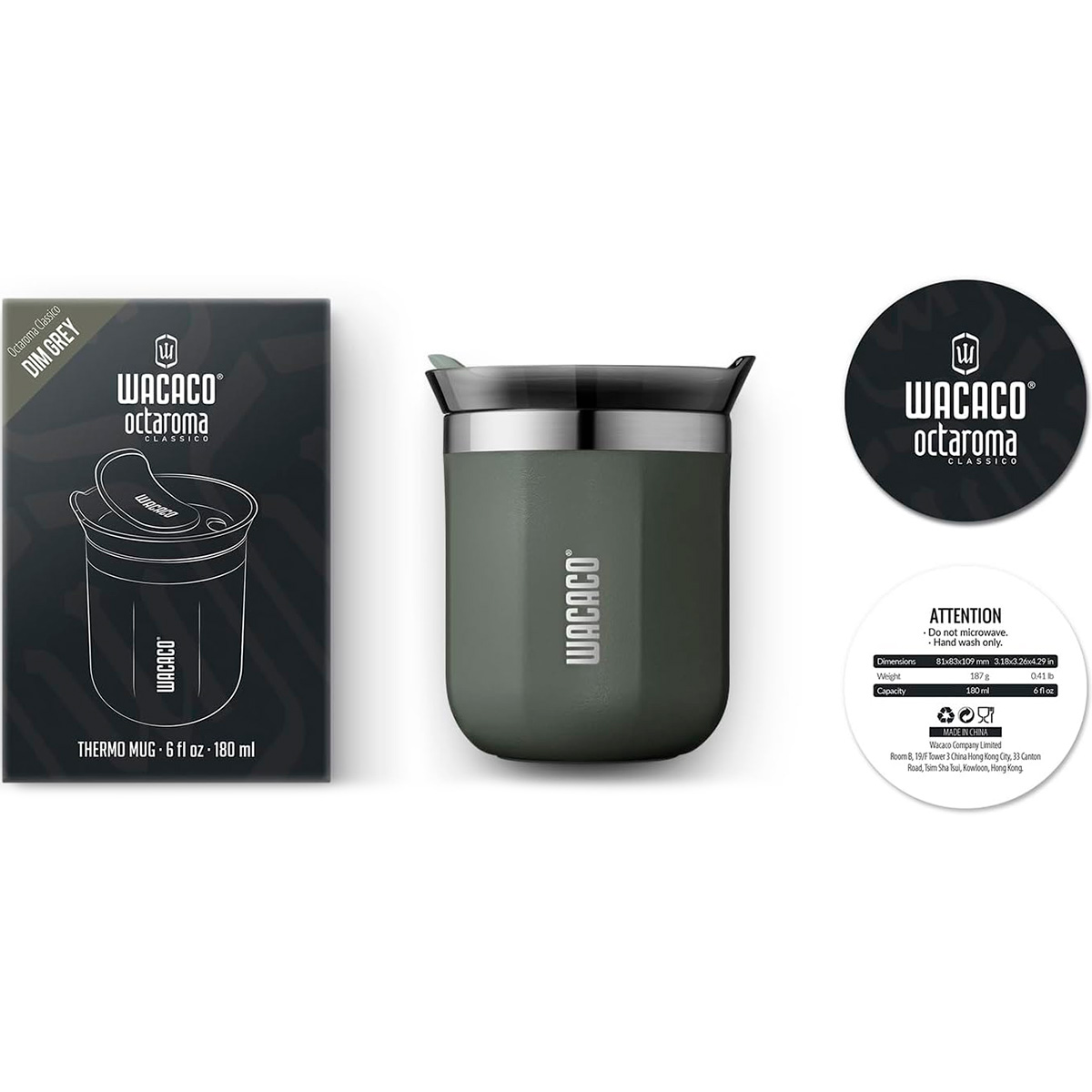 Термокружка WACACO Octaroma Classico 0.18л Dim Gray