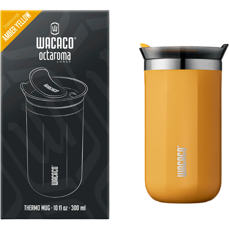 Термокружка WACACO Octaroma Lungo 0.3л Amber Yellow