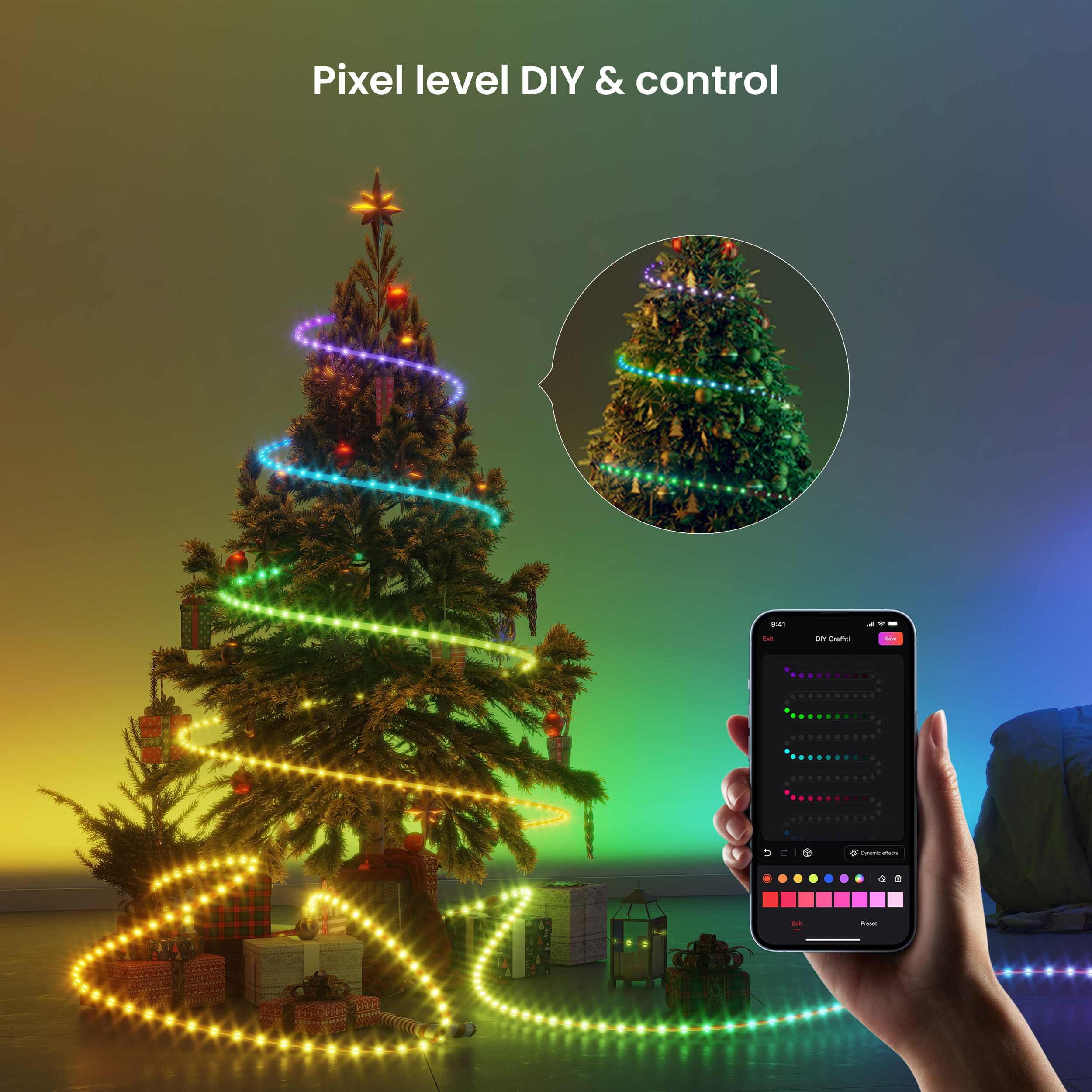 Розумна LED стрічка YEELIGHT Obsid RGBIC Light Strip RGBIC 2м (YLFWD-0025)