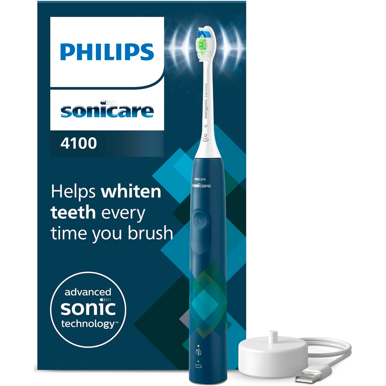 Электрическая зубная щётка PHILIPS Sonicare 4100 series Malibu Prismatic (HX3689/42)