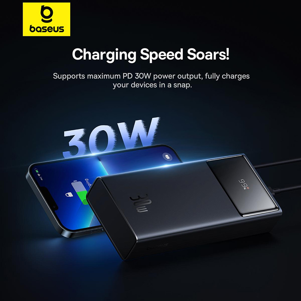 Повербанк BASEUS Star-Lord Digital Display Fast Charge 30W 30000mAh Black (P10022905113-00)