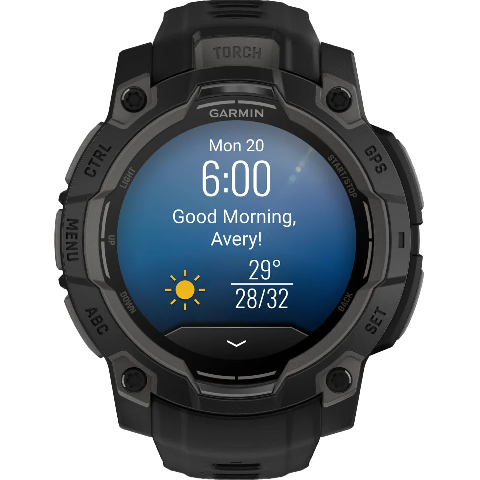 Смарт-годинник GARMIN Instinct 3 AMOLED 45mm Black with Black Band (010-02936-00)