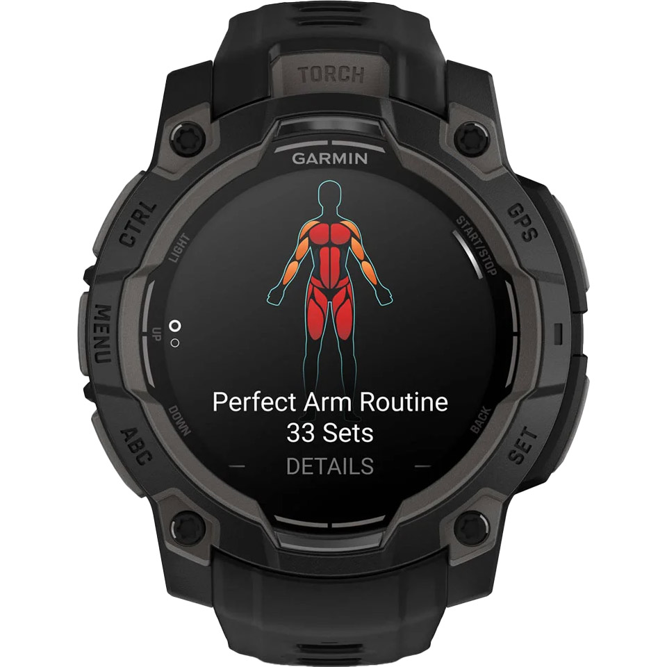 Смарт-годинник GARMIN Instinct 3 AMOLED 45mm Black with Black Band (010-02936-00)