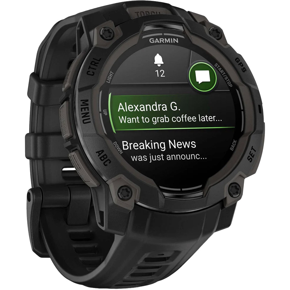 Смарт-годинник GARMIN Instinct 3 AMOLED 45mm Black with Black Band (010-02936-00)