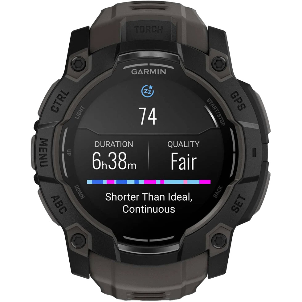 Смарт-годинник GARMIN Instinct 3 AMOLED 50mm Black with Charcoal Band (010-03020-00)