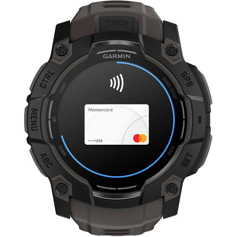 Смарт-годинник GARMIN Instinct 3 AMOLED 50mm Black with Charcoal Band (010-03020-00)